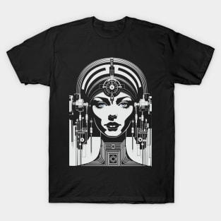 Telepathic Cyborg Retro Sci-fi (white) T-Shirt